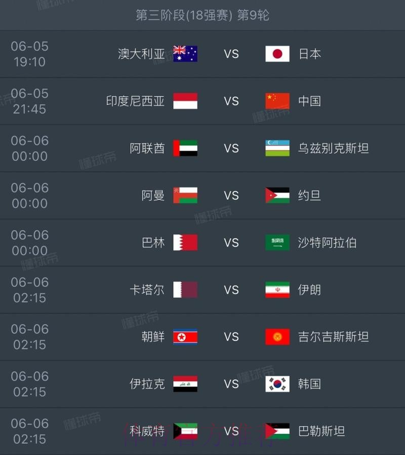 2026世界杯完整赛程最新