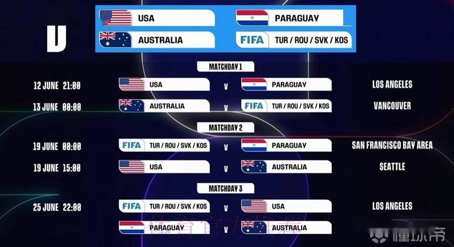 2026世界杯北美比赛时间